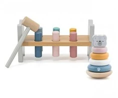 Viga Toys Medinių žaislų rinkinys Meškiukas VIGA PolarB