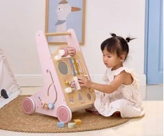 Viga Toys Medinis rožinis stumdukas PolarB