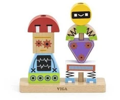 Medinės kaladėlės Viga Robot