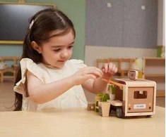 Viga Toys Viga Medinė Kavinės Automobilis su Priedais