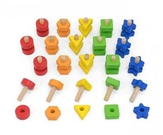Viga Toys Viga riešutas ir varžtai tinka ir pasukite miklumo žaislą
