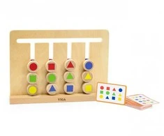 Viga Toys Dėlionių žaidimas VIGA Montessori - Imituok spalvas ir figūras
