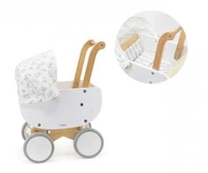 Viga Toys VIGA 44719 Medinis lėlių vežimėlis su gondola