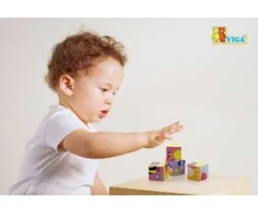 Dėlionė Mediniai kubai VIGA TOYS Farm 4vnt