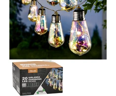 LED sodo lempučių girlianda su saulės baterija *3569