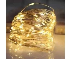 Vielinė LED lempučių girlianda sidabrine viela 300LED/5m