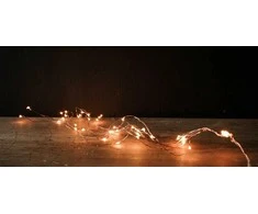 Vielinė LED lempučių girlianda vario spalvos viela 100LED/5m