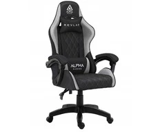 Alpha Gaming Žaidimų kėdė, biuro žaidimų kėdė, pasukama KEVLAR Pilkas