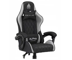 Alpha Gaming Žaidimų kėdė, biuro žaidimų kėdė, pasukama KEVLAR Pilkas