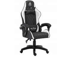 Alpha Gaming Žaidimų kėdė, pasukama biuro žaidimų kėdė KEVLAR Baltas