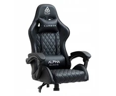 Alpha Gaming Žaidimų kėdė, pasukama biuro kėdė, juodas audinys KEVLAR Juodas