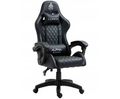 Alpha Gaming Žaidimų kėdė, pasukama biuro kėdė, juodas audinys KEVLAR Juodas