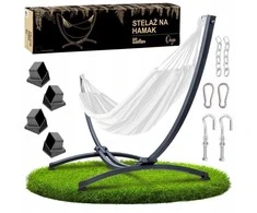 Go garden Metalinis hamako stovas 250 kg dvivietis plieno sodo stelažas reguliuojamas