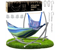Gogarden Duo 2-in-1 hamako ir braziliškos kėdės stovas su komplektu, pilkas