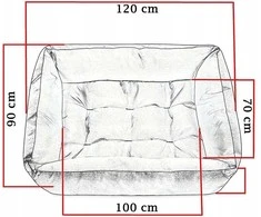 Gultas, sofa šuniui, minkštas guolis, 120x90