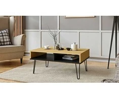 Ifuture Kavos Staliukas PIKO Dijon/Juodas - LOFT TABLE RETRO GOLD