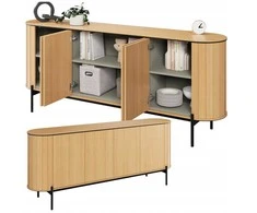 Lenart Plati komoda su spintelėmis apvali RT-04 200x45x82