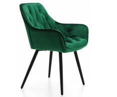 New Home Minkšta Dygsniuota Kėdė Svetainei Valgomajam VELVET Žalias SIENA