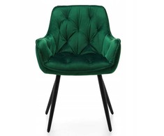 New Home Minkšta Dygsniuota Kėdė Svetainei Valgomajam VELVET Žalias SIENA