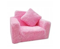 Odol Plush Vaikiškas Fotelis Išlankstomas Pliušinis Rožinis 50x40 cm