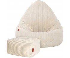 Pufas sėdmaišis 75x75x100 cm beige corduroy Cronen