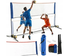 Universalus tinklo rinkinys badmintonui, tinkliniui ir tenisui 310 cm su reguliuojamu aukščiu