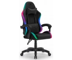 Žaidimų kėdė, biuro pasukama kėdė Hell's Chair HC-1000 juoda LED RGB