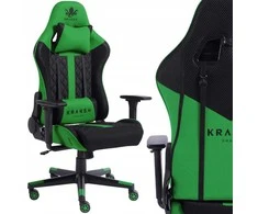 Žaidimų kėdė, biuro pasukama kėdė Žalia/juoda Kraken