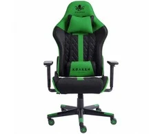 Žaidimų kėdė, biuro pasukama kėdė Žalia/juoda Kraken
