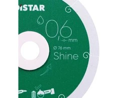 0,6mm švaraus pjovimo 76x0,6x6x22,23 Shine, Distar deimantinis diskas plytelėm