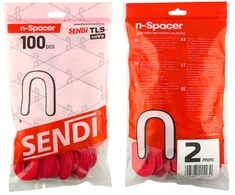 2 mm intarpai plytelėms - pasagos, N-SPACER Sendi, 100 vnt.