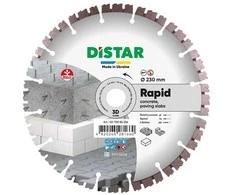 230 x 22.23 mm Distar RAPID universalus deimantinis pjovimo diskas betonui, plytoms