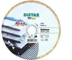 250MM DISTAR DekSTAR Deimantinis pjovimo diskas dektonui, granitui, dirbtiniam akmeniui, akmens masės, porceliano plytelėms