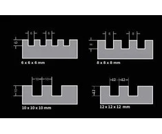 280x115 8mm Pakaitinė dantytos glaistyklės dalis BIHUI