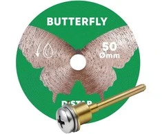 50 mm deimantinis diskas su koteliu graveriui, plytelėms pjauti, Butterfly, Distar