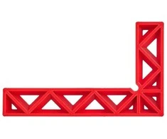 90 laipsnių kampų laikiklis / fiksatorius Sendi 50 x 100 mm, plastikinis