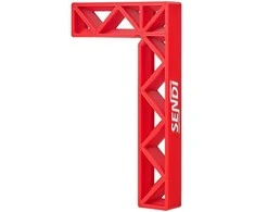 90 laipsnių kampų laikiklis / fiksatorius Sendi 50 x 100 mm, plastikinis