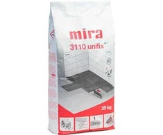 Balti ir elastingi plytelių klijai Mira 3110 Unifix C2TE S1, 25 kg