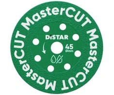 Distar 45 mm MasterCUT deimantinis diskas stiklo, akmens masės, porcelianinių plytelių pjovimui su graveriu