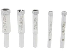 Distar DrillKIT 5vnt. 6-12mm karūnėlių komplektas dėžutėje, šlapiam plytelių gręžimui