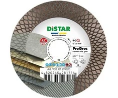 DISTAR PROGRES plytelių 45 laipsnių pjovimo ir šlifavimo diskas plytelėms 125 mm x 22.23 mm