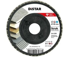 Distar SCRUB deimantinis žiedlapinis šlifavimo poliravimo diskas plytelėms Ø115 mm #60, #120 ir # 200, Grūdėtumas: 120