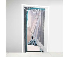 Dust door / durys apsauga nuo duklių L- tipo su užtrauktuku 220 x 120 cm Bihui DCSDDL
