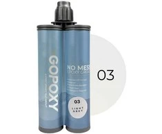 GoPoxy Epoxy 03 - Light Pilkas dvikomponentis plytelių tarpų glaistas 400 ml kartridžas