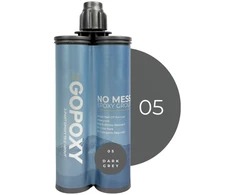 GoPoxy Epoxy 05 - Dark Pilkas dvikomponentis plytelių tarpų glaistas 400 ml kartridžas
