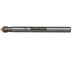 Makita Grąžtas stiklui, 6x58mm, su tiesiu apvaliu koteliu. D-78433