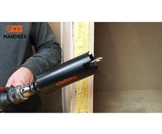 Mandrex 300mm ilgio Ø45 - 210mm TCT kietmetalio karūnėlės SuperXcut Xtra deep su HEX11 laikikliu, Karūnėlės skersmuo mm: 68 mm