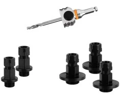 Mandrex One-Click Starter komplektas, 11mm HEX, ilgas centr. grąžtas HSS+, 5 x jungtys 14-210mm karūnėlėms