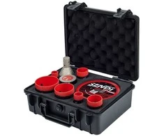 Rinkinys plytelių gręžimui SENDI Extreme 20/25/35/40/55/68 mm + deimantinis diskas Ø125 mm + freza 20-50 mm + adapteris M14