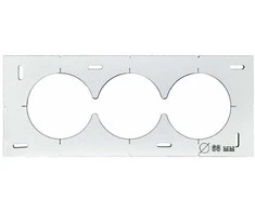 Šablonas - trafaretas skylių rozetėms gręžimui Ø68 x 3 mm, Sendi Nova